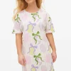 Lilac Stripe Easter Egg Print Nightdress XL