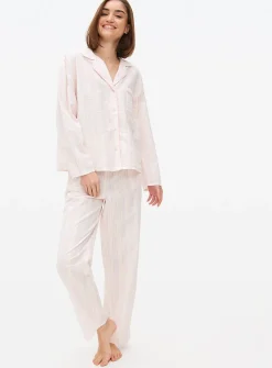 Lilac Stripe Seersucker Pyjama Bottoms 20