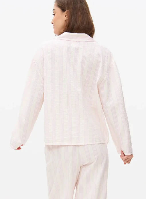 Lilac Stripe Seersucker Pyjama Shirt 18