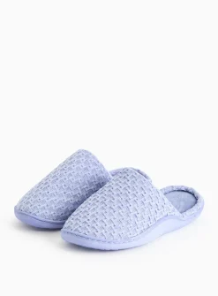 Lilac Waffle Sparkle Slippers S
