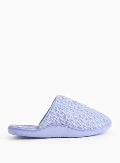 Lilac Waffle Sparkle Slippers S