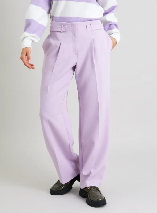 Lilac Wide Leg Coord Trousers - 8L