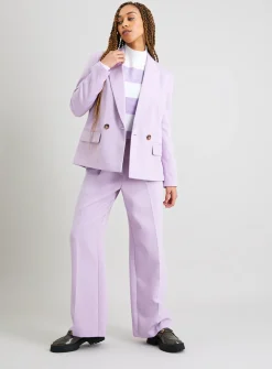 Lilac Wide Leg Coord Trousers - 8L