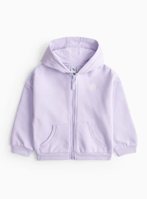 Lilac Zip Through Hoodie 1-2 years