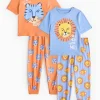 Lion & Tiger Printed Pyjamas 2 Pack 1-2 years