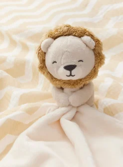 Lion Cream Comforter & Muslin Cloth Set One Size
