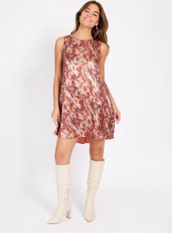 LITTLE MISTRESS Blur Satin Mini Dress 14