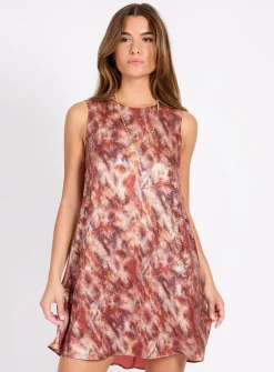 LITTLE MISTRESS Blur Satin Mini Dress 14