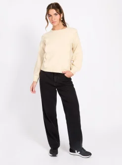 LITTLE MISTRESS Cream Knit Jumper L