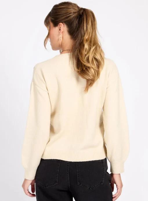 LITTLE MISTRESS Cream Knit Jumper L