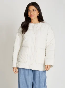 LITTLE MISTRESS Ecru Quilt Jacket XL