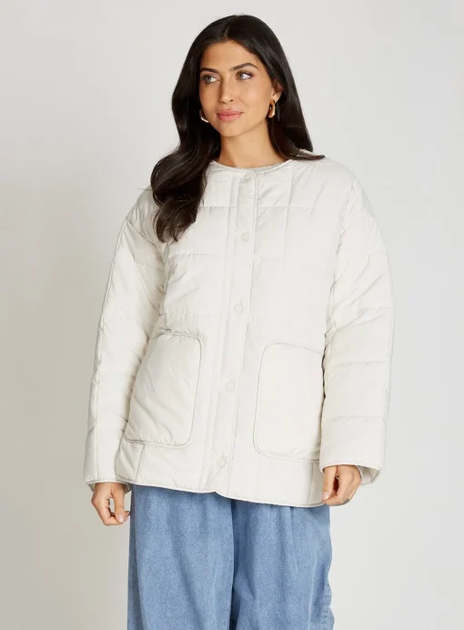 LITTLE MISTRESS Ecru Quilt Jacket XL