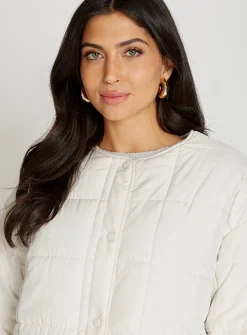 LITTLE MISTRESS Ecru Quilt Jacket XL