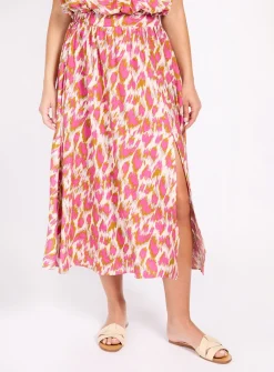 LITTLE MISTRESS Multi Print Midaxi Skirt 18