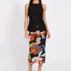 LITTLE MISTRESS Printed Mesh Midi Skirt 12