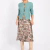 LITTLE MISTRESS Sage Blur Print Skirt 12