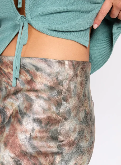 LITTLE MISTRESS Sage Blur Print Skirt 12