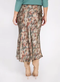 LITTLE MISTRESS Sage Blur Print Skirt 12