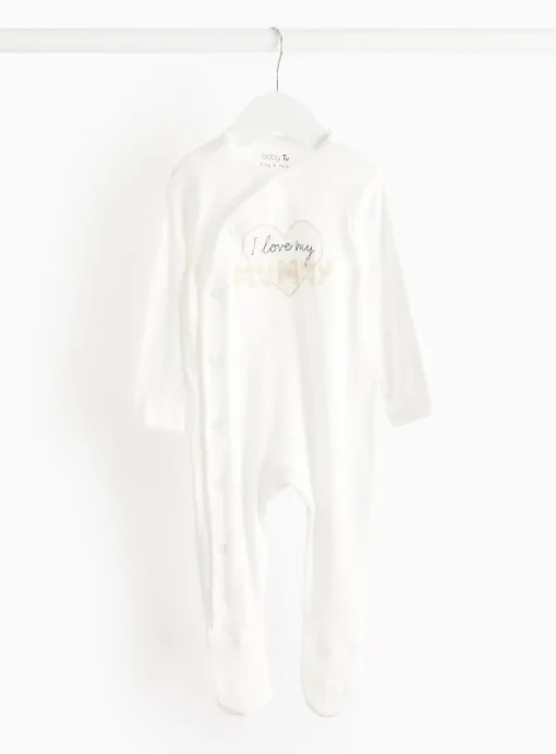 Love My Mummy Slogan Sleepsuit 6-9 months