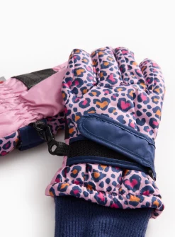 3M™ Thinsulate™ Pink Leopard Print Ski Gloves 1-2 years