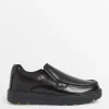 Magic Feet Black Leather Loafer School Shoes 9 Infant