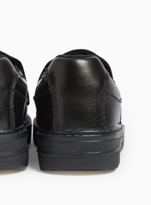 Magic Feet Black Leather Loafer School Shoes 9 Infant