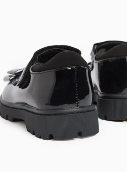 Magic Feet Black Patent Bow Mary Jane Shoes 9 Infant