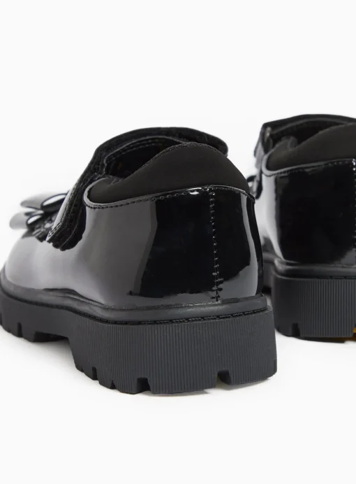 Magic Feet Black Patent Bow Mary Jane Shoes 9 Infant