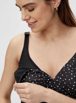 MAMALICIOUS Black Spot Maternity Swimsuit L