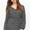 Mark Making Print V Neck Long Sleeve Tunic Top 10