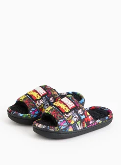 Marvel Comics Fleece Lined Sliders 10-11 Infant