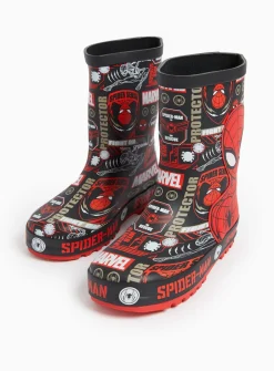 Marvel Spider-Man Character Print Rubber Wellies 8 Infant