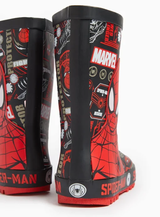 Marvel Spider-Man Character Print Rubber Wellies 8 Infant