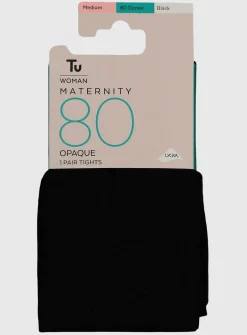 MATERNITY Black Opaque 80 Denier Tights S
