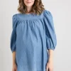 MATERNITY Blue Denim Blouse 12