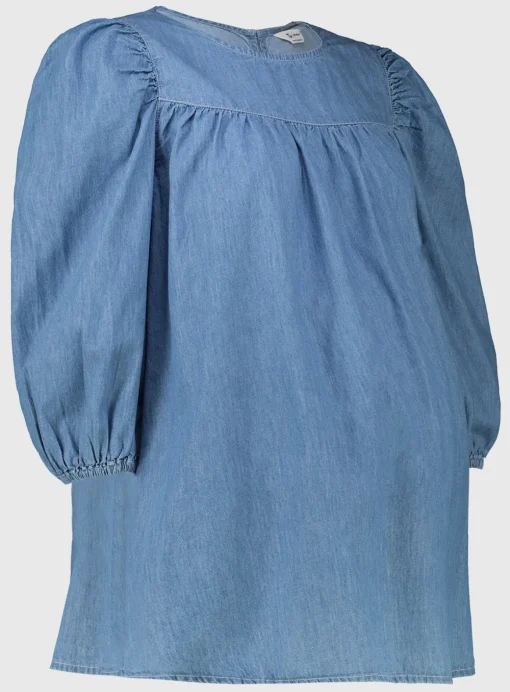 MATERNITY Blue Denim Blouse 12