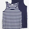 MATERNITY Navy & Stripe Vest Top 2 Pack 12