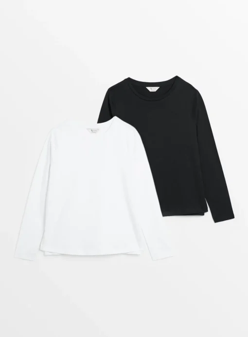 MATERNITY Nursing Long Sleeve Plain Top 2 Pack 22