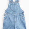 Mid Blue Heart Detail Denim Dungarees 1-2 years