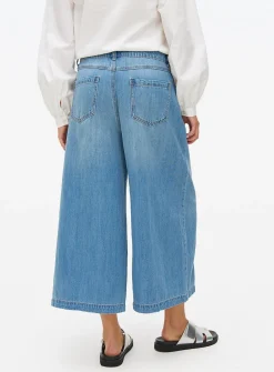 Mid Blue Panel Denim Culottes 8