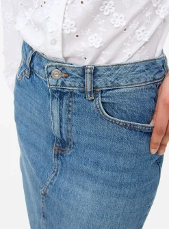 Mid Blue Rinse Midaxi Denim Skirt 12