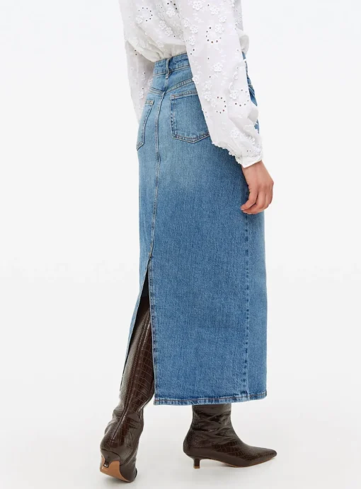 Mid Blue Rinse Midaxi Denim Skirt 12