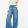 Mid Blue Wash Palazzo Wide Leg Jeans 8L