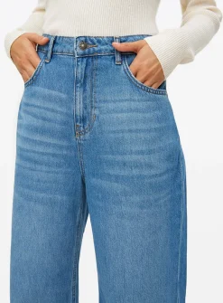Mid Blue Wash Palazzo Wide Leg Jeans 8L