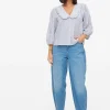 Mid Denim Barrel Leg Jeans 14L