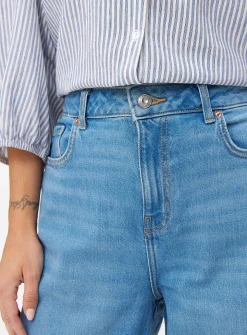 Mid Denim Barrel Leg Jeans 14L