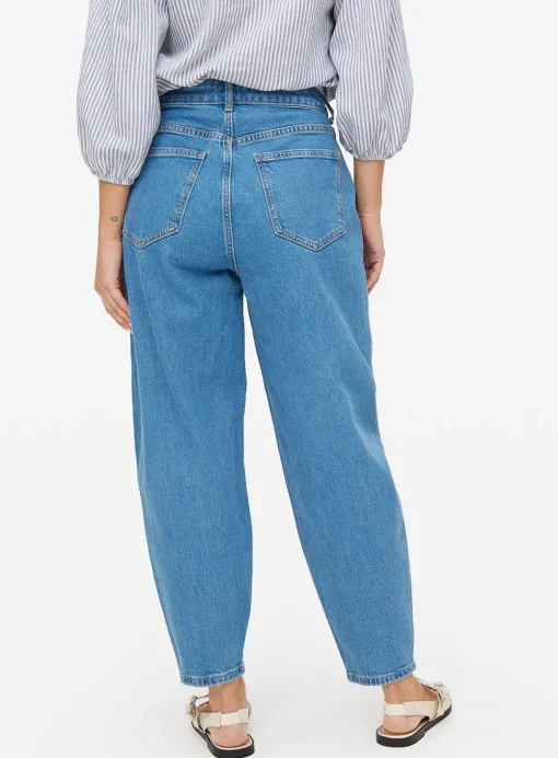 Mid Denim Barrel Leg Jeans 14L
