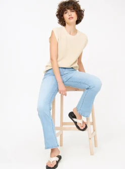 Mid Denim Lift & Shape High Waisted Flared Jeans 20L