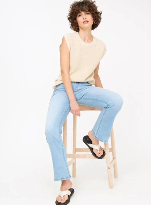 Mid Denim Lift & Shape High Waisted Flared Jeans 20L
