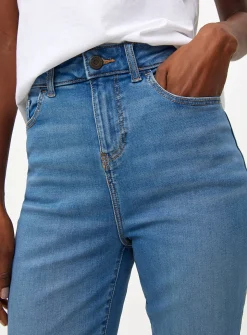 Mid Denim Lift & Shape High Waisted Flared Jeans 18L
